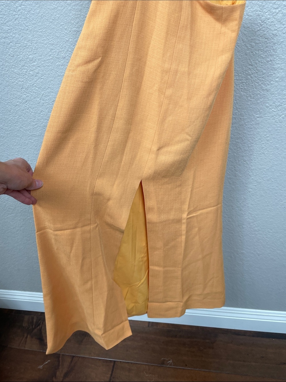 NWT Atoir Laura Dress Side Cut Out Mango Orange Midi Sz 2 - Picture 5 of 12